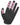 A photo of the underside of the pink gloves, with a grey padded palm and pink gel padding on the fingers for touchscreen compatibility.