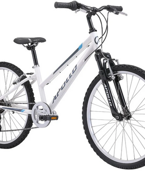 Apollo Paris Youth Mountain Bike Gloss White - **Ex Floor Stock