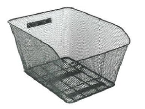 BASKET - Rear, Fixed with Fittings, Black, 41cm x 33cm x 25cm