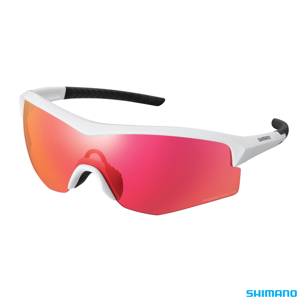 A photo of the Metallic White Shimano Spark Sunglasses.