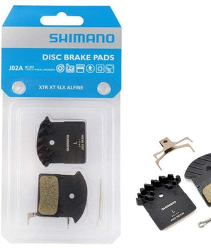 Shimano Deore XT SLX Alfine J02A Disc Brake Pads - Resin Pad W/Fin & Spring