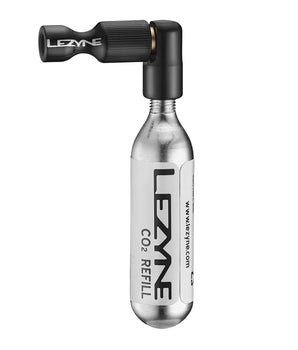 A photo of the Lezyne Trigger Drive with a 16g CO2 cartridge