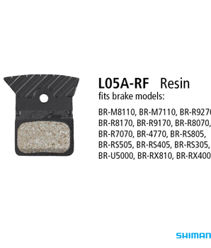 Shimano BR-R9270 Resin Pads & Spring  - L05A-RF w/Fin