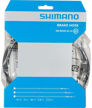 A photo fo the Shimano SM-BH59-JK-SS Brake hose in it's packaging.