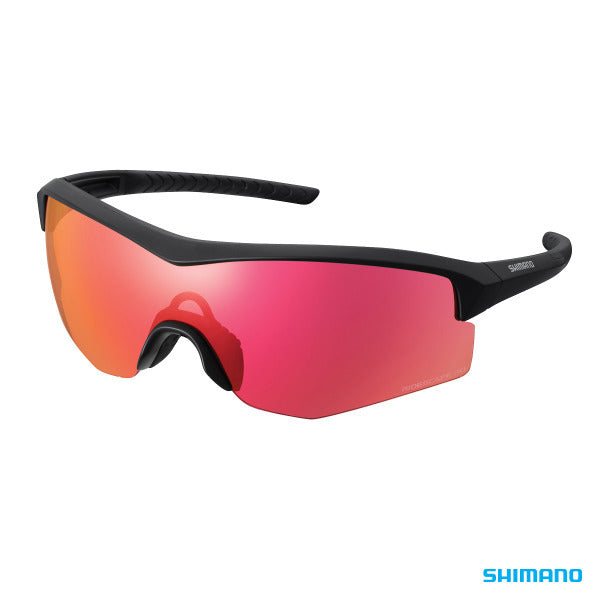 A photo of the Matte Black Shimano Spark Sunglasses.