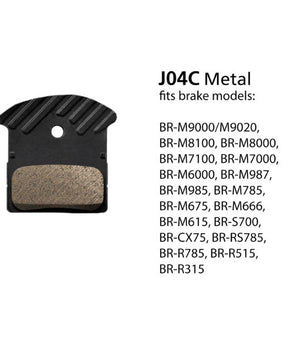 Shimano Metal Pads & Spring w/ Fin BR-M9000 - J04C